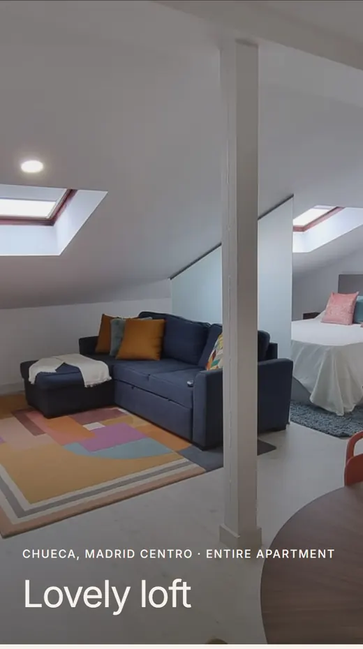 Mobile version of the Loft Heart of Madrid website